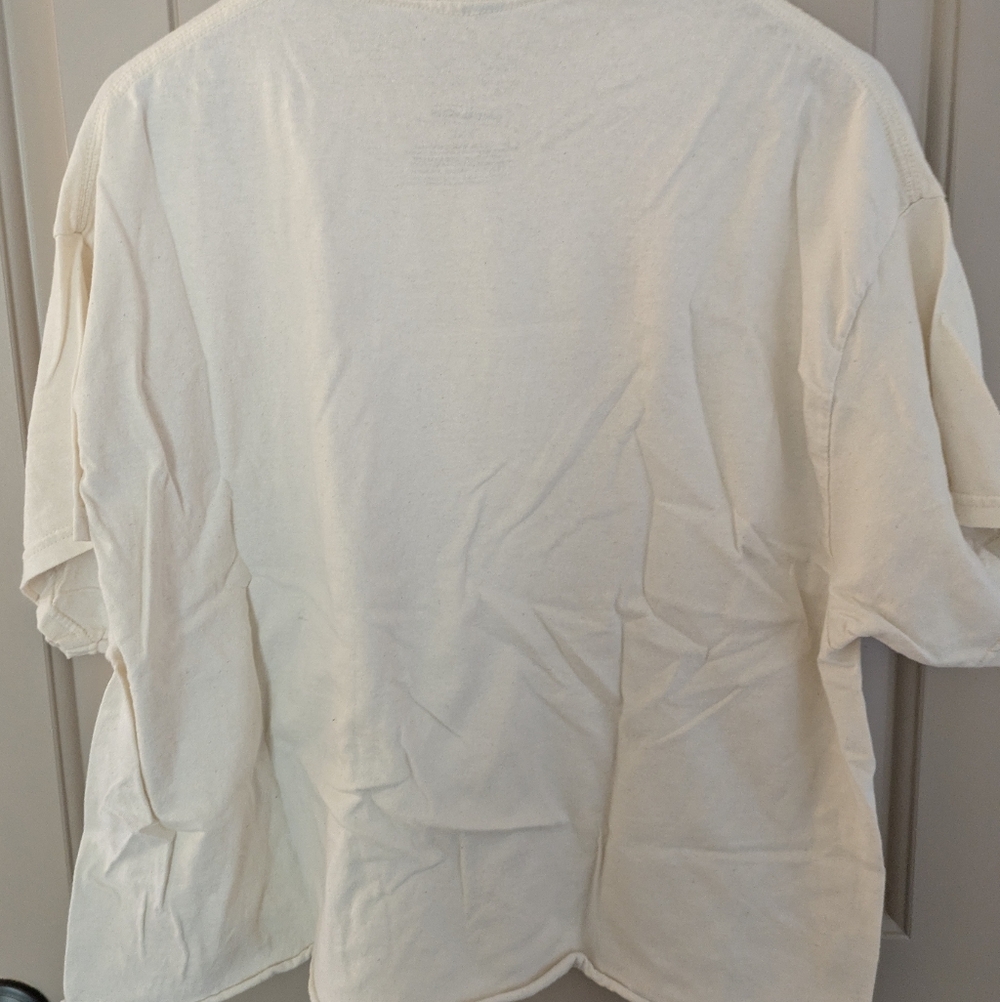 Light cropped Freddie Graphic Cream T-Shirt - Picture 5 of 5